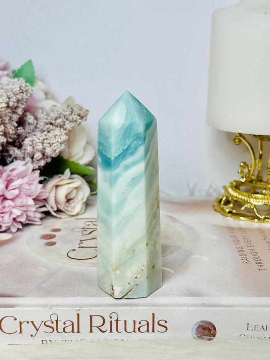 Sky Blue Quartz Tower 10cm