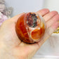 High Grade Druzy Carnelian Sphere on Stand 295g