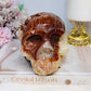 Large Carnelian Carved Skull 1.2KG 12.5cm ~ Discounted as it does not stand straight and needs the stand under the side to keep it up