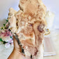 Large Natural 28cm (inc stand) Pink Amethyst Druzy Slab On Rose Gold Stand From Brazil