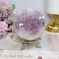 Large Druzy Amethyst Sphere on Stand 618g