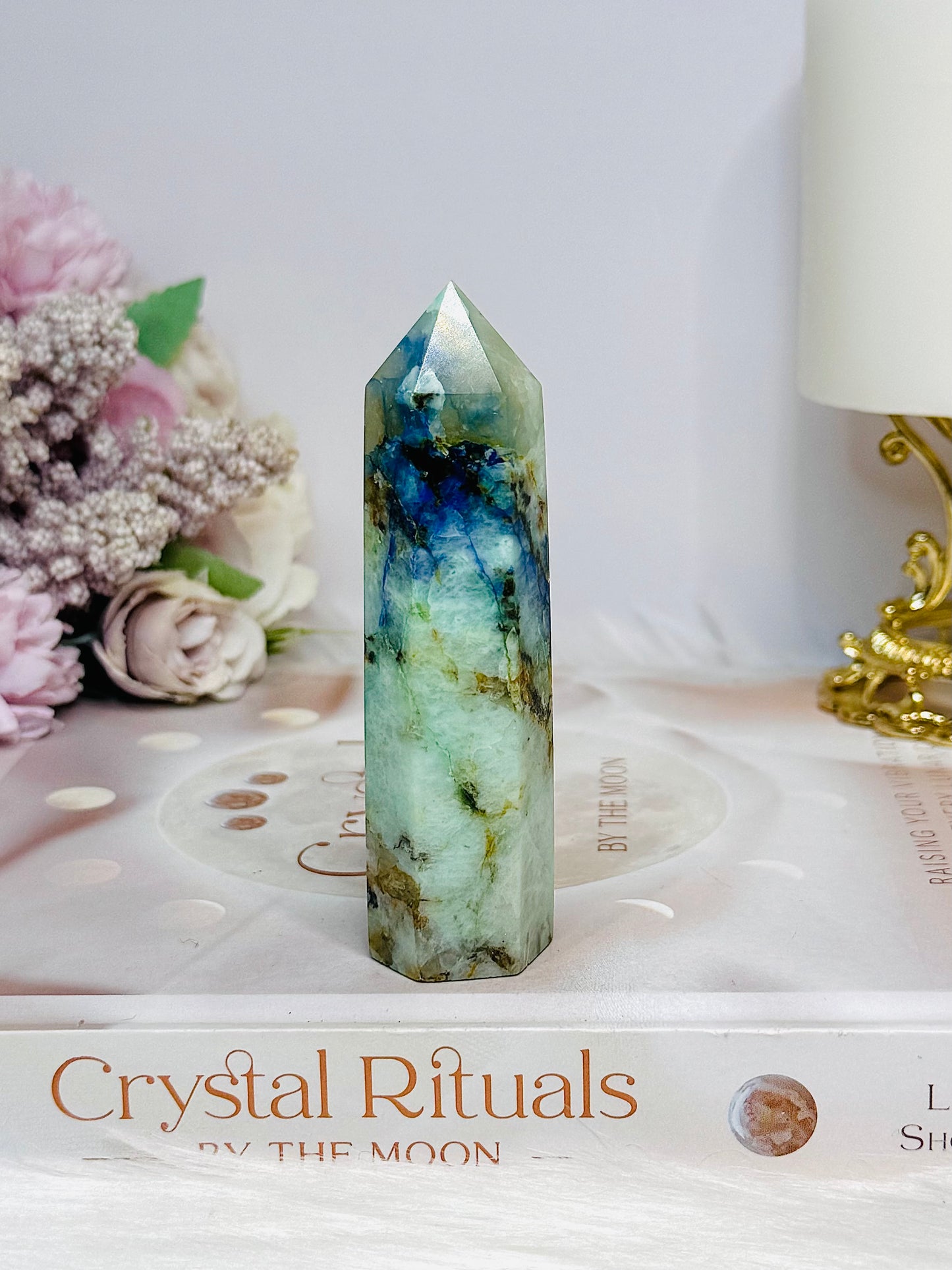 Chrysocolla X Phoenix Stone Tower 9.5cm
