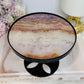 Crazy Lace Amethyst Spinning Top Small Table H:10cm W:12cm
