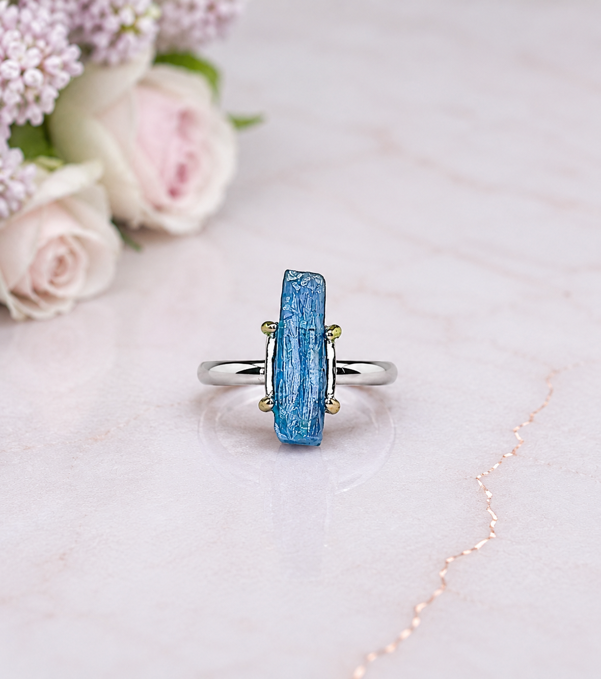 Blue Kyanite Adjustable Ring