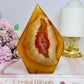 Large Druzy Carnelian Flame | Freeform 15cm