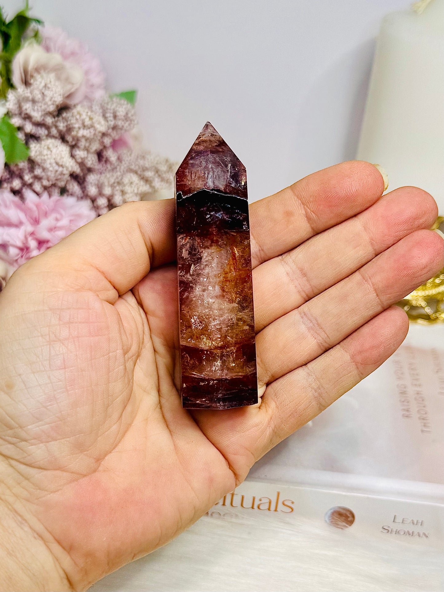 High Grade Fire Quartz Tower 8.5cm