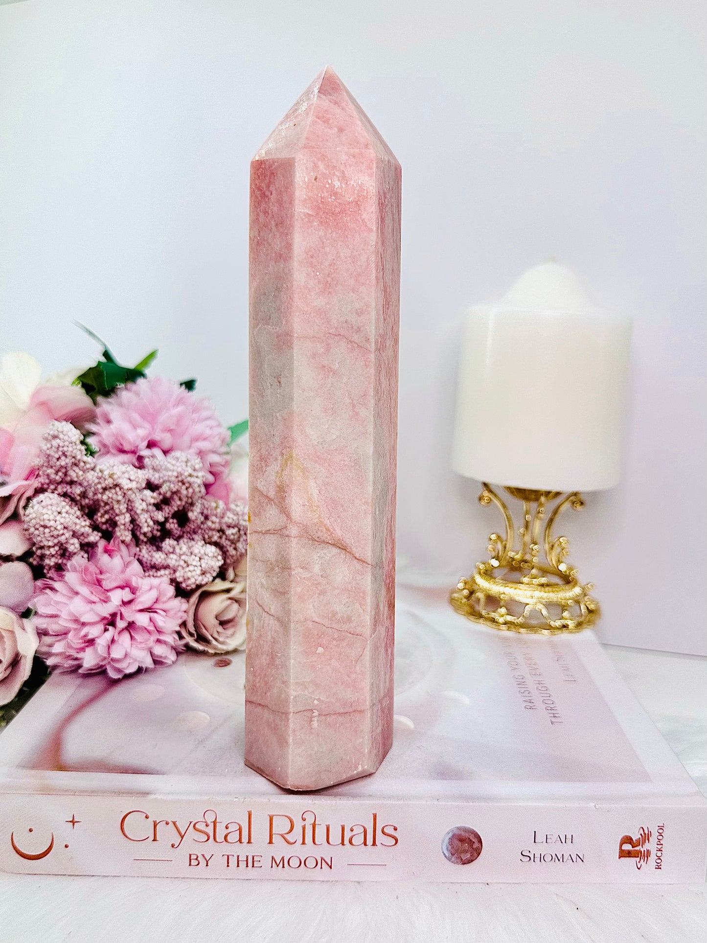 Heals The Body & Mind ~ Classy & Fabulous Large Chunky Pink Opal Tower 21cm Tall