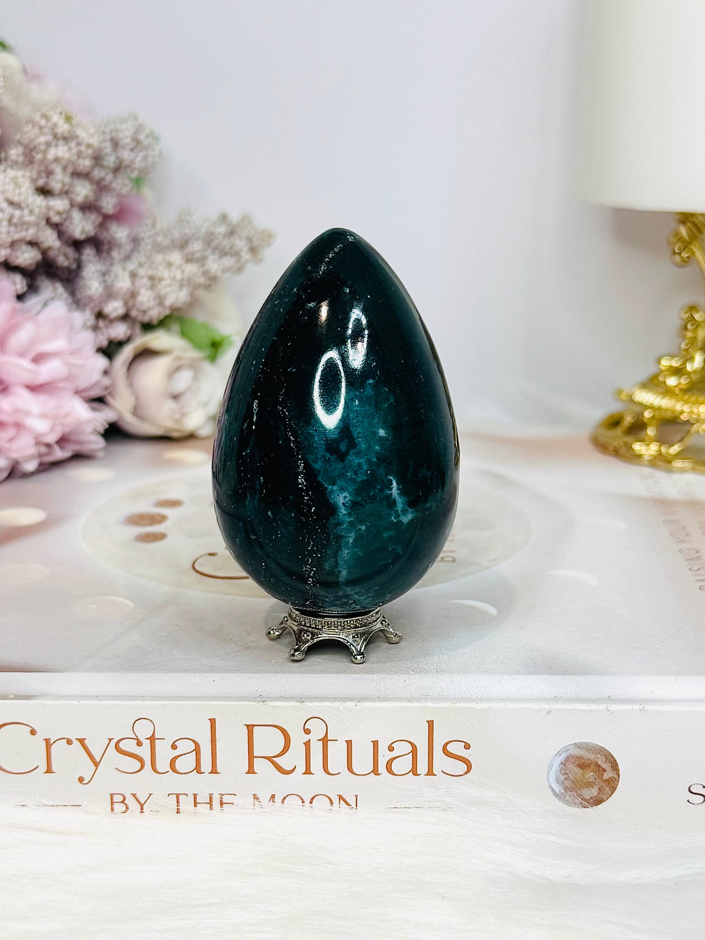 Large Bloodstone Egg on Stand 6.5cm