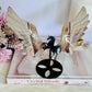 Beautiful Large 16.5cm Tall Jasper Wings On Unicorn Stand