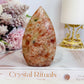 Natural Orange Sunstone Carved Flame | Freeform 11cm