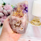 Absolutely FABULOUS 807gram Pink Amethyst X Amethyst High Grade Druzy Freeform From Brazil