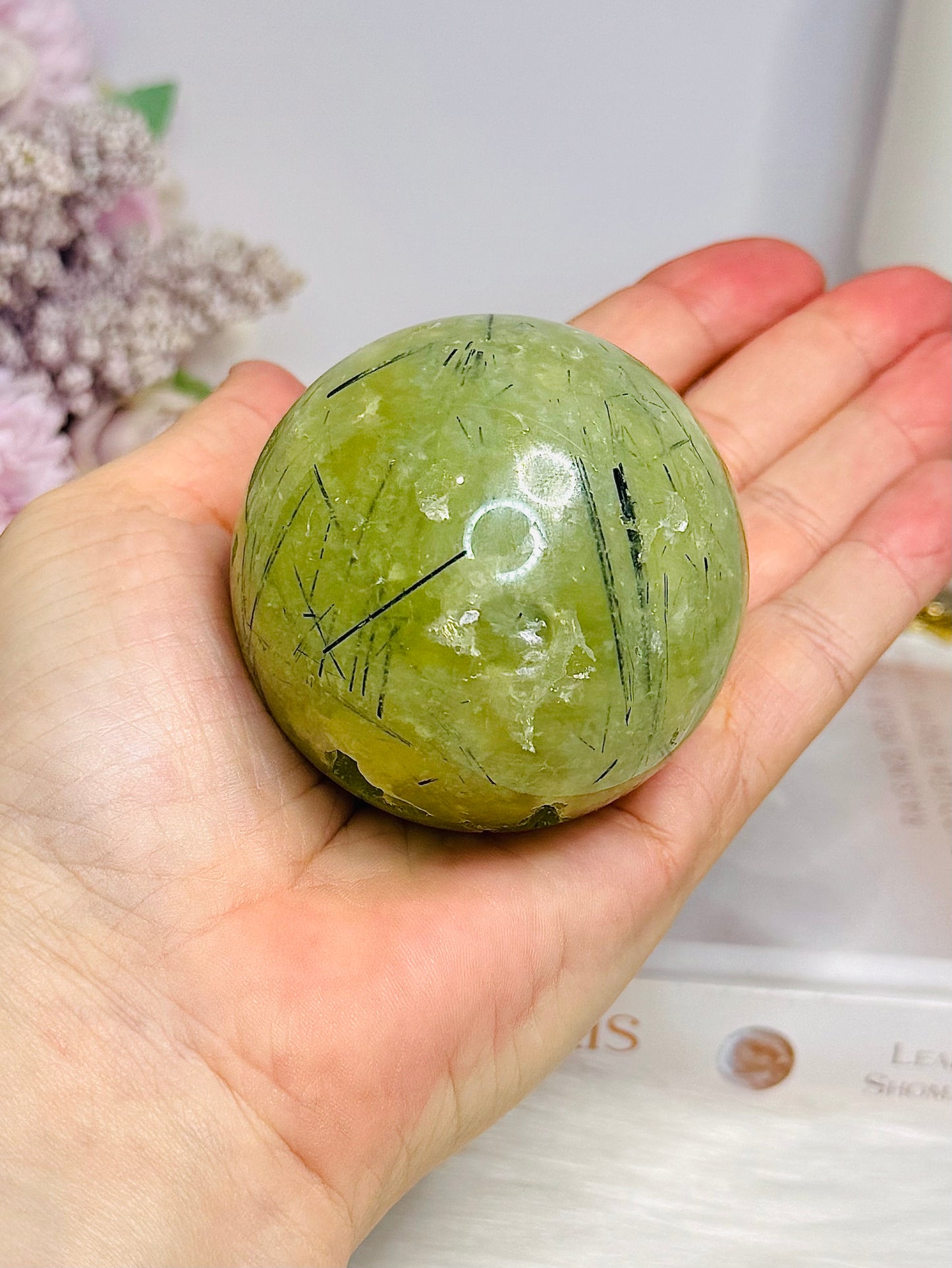 Prehnite Sphere On Stand 294g