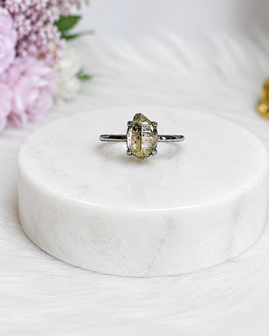 Herkimer Diamond Adjustable Ring