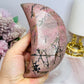 Large Rhodonite Moon Bowl 449g