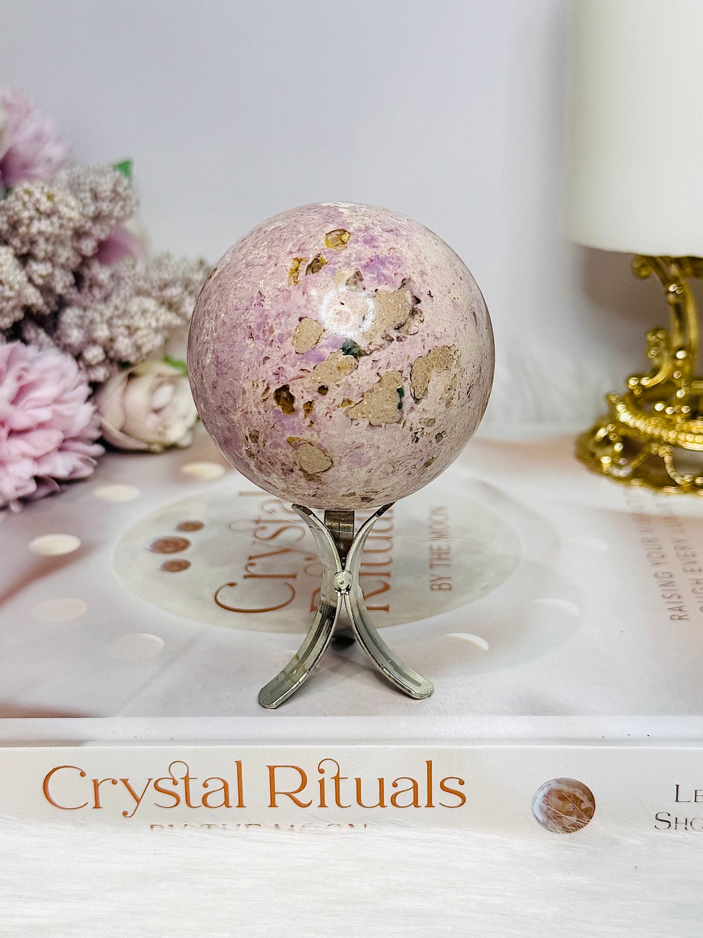 Rare Phosphosiderite Sphere on Stand 210g