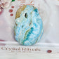 Absolutely Stunning Blue Hemimorphite Carved Druzy Skull 9cm 428grams