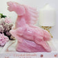 Huge 1.38KG Rose Quartz Perfectly Carved Horse
