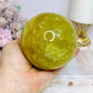 Large Citrine Sphere With Rainbows (heat treated) On Stand 870g