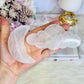 Selenite Carved Moon & Cloud Set