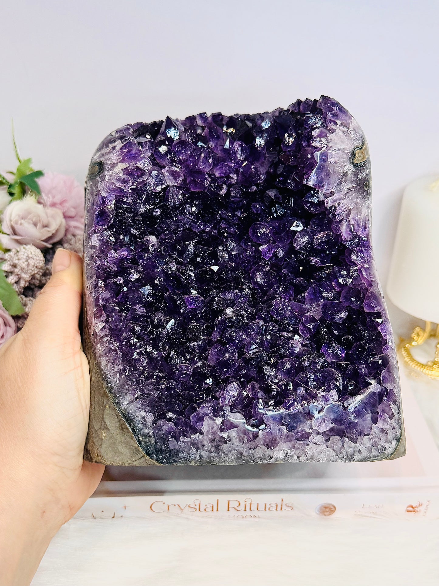 High Grade Huge Amethyst Base Cut Cluster From Brazil 18cm 4.24KG