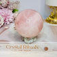 Large Rose Quartz Sphere (with Iron Oxide) on Stand 408g