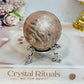 High Grade Moonstone X Sunstone Sphere On Stand 253g