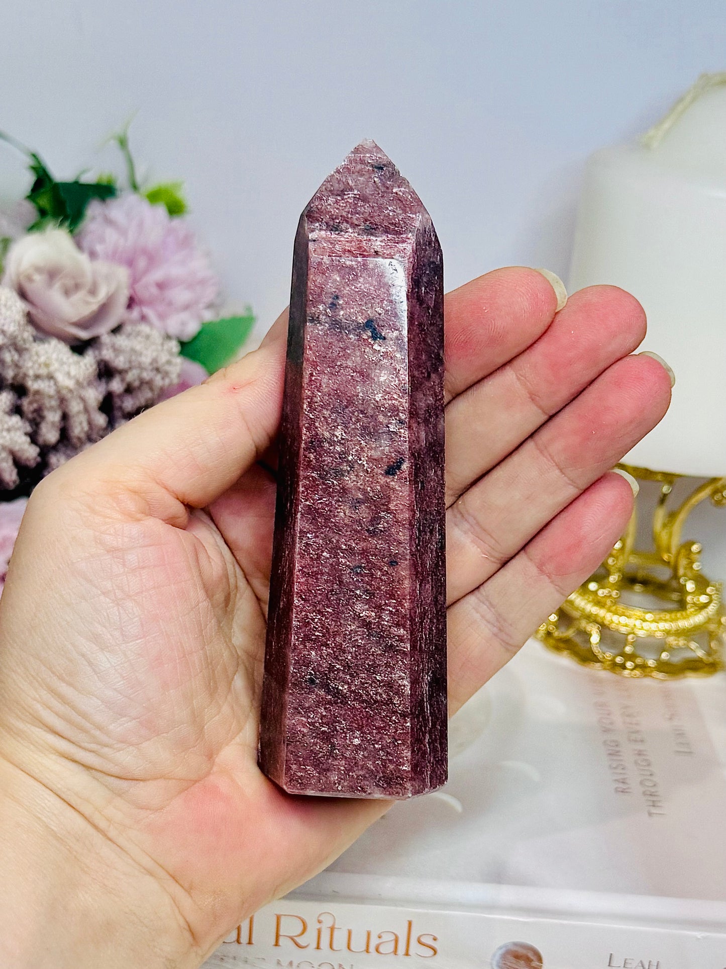 Strawberry Quartz High Grade Tower 12cm