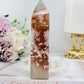 Flower Agate Tower 12cm Square Cut