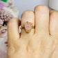 Natural Rose Quartz Gold Plated Adjustable Ring From Brazil ~ In Gift Bag