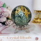 Orbicular Ocean Jasper Druzy Sphere on Stand 418g