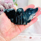 Gorgeous Moss Agate Druzy Carved Angel 12cm