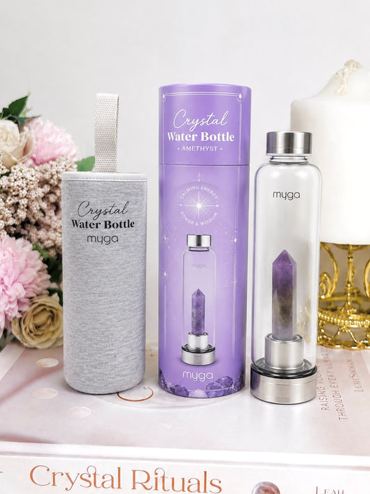 Amethyst Crystal Water Bottle