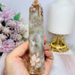 Large Flower Agate Tower 14cm 200g