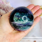 Incredibly Stunning Large 598gram Rainbow Fluorite Sphere On Stand with Amazing Rainbows