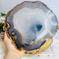 Large Druzy Agate Polished Slab on Stand 20cm 1.19KG