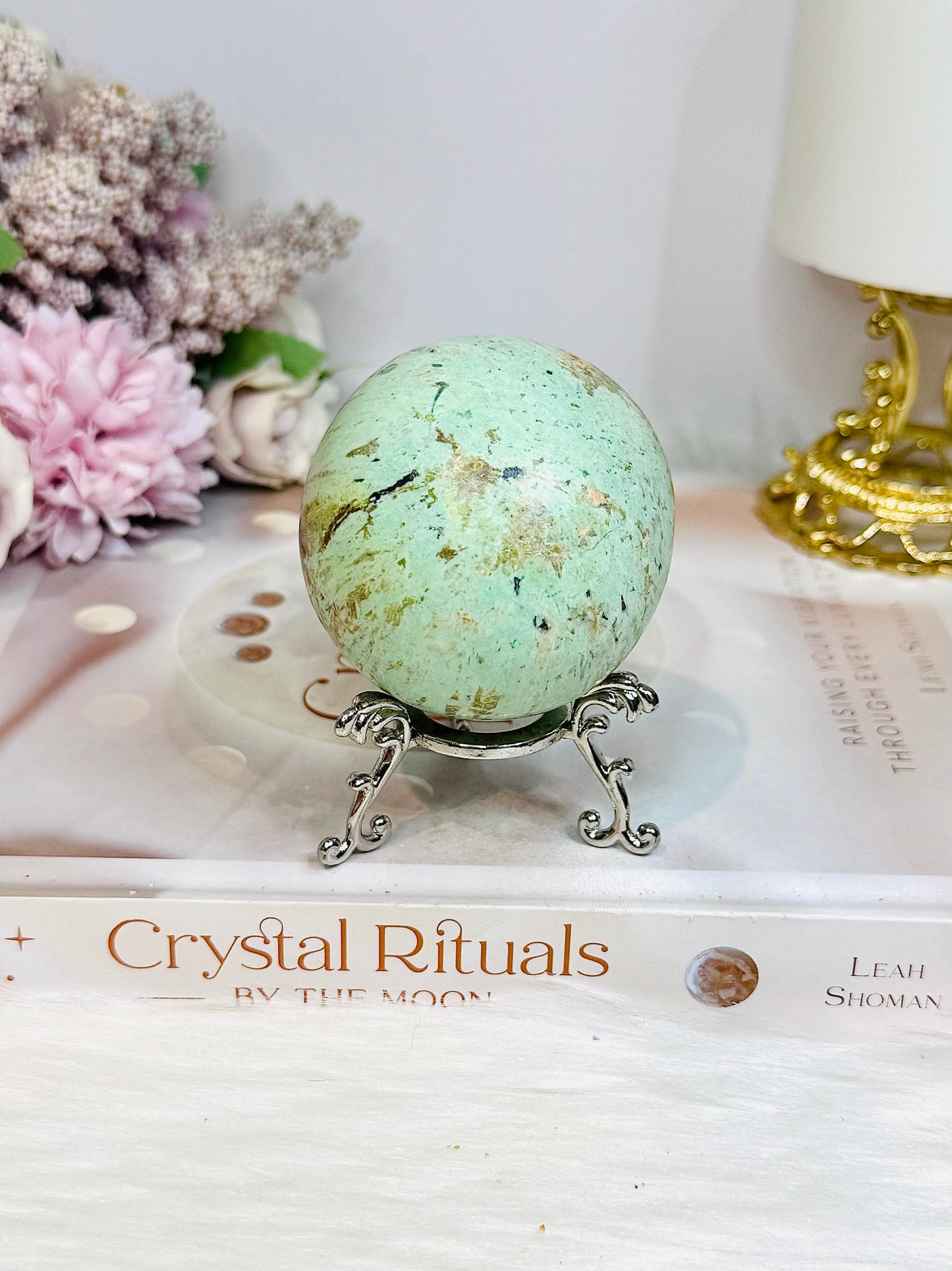 Rare Large Inca Turquoise Sphere on Stand 236g