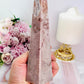 Stunning 18cm Tall Pink Amethyst Obelisk | Tower From Brazil