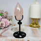 Rose Quartz Carved Faceted Diamond on Stand 15cm