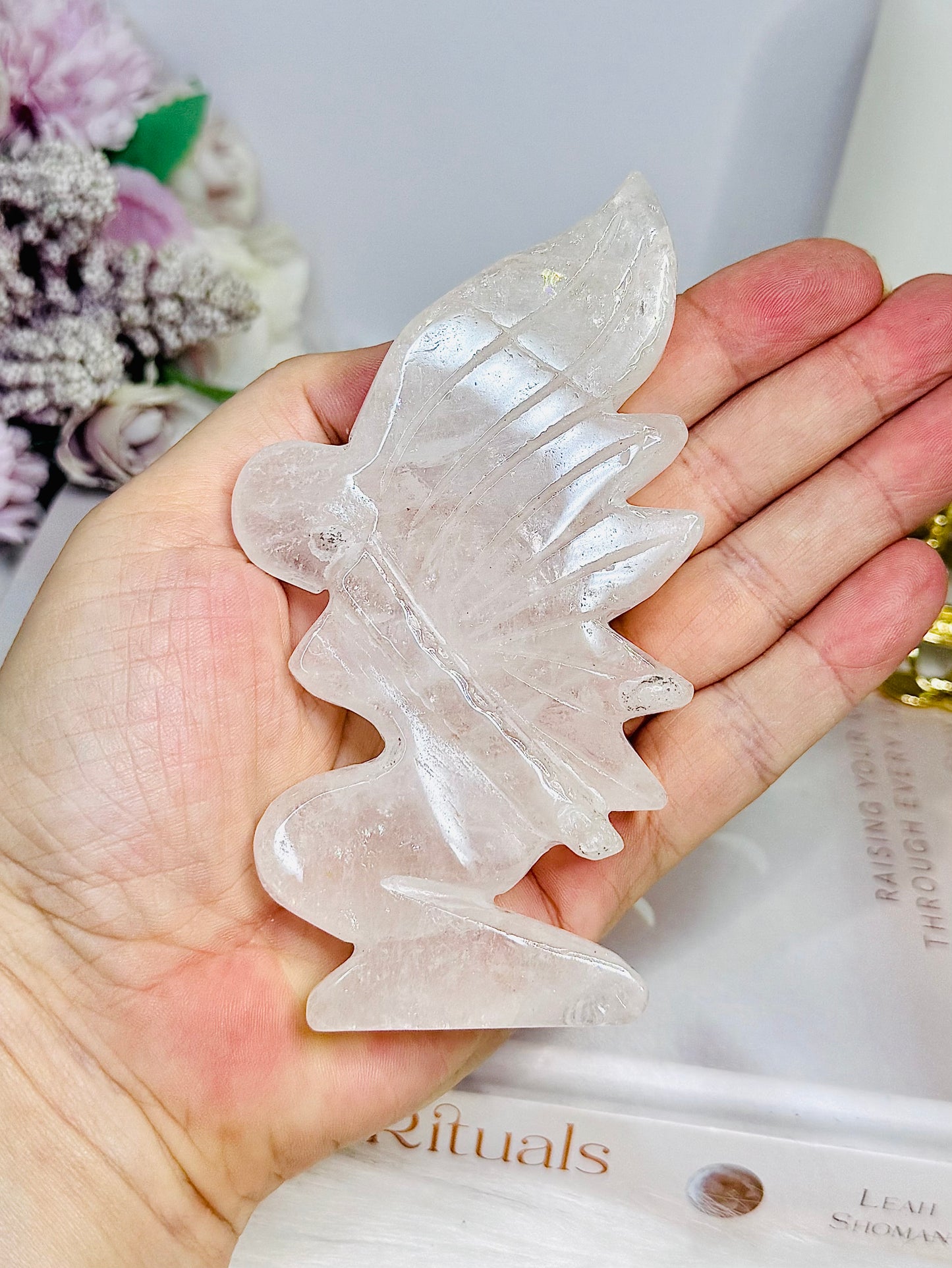 Clear Quartz Angel (Free Standing) 10cm