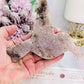 Beautifully Carved Druzy Pink Amethyst Chunky Bird From Brazil 13cm