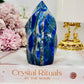 Large 466gram 11cm Lapis Lazuli Carved Flame