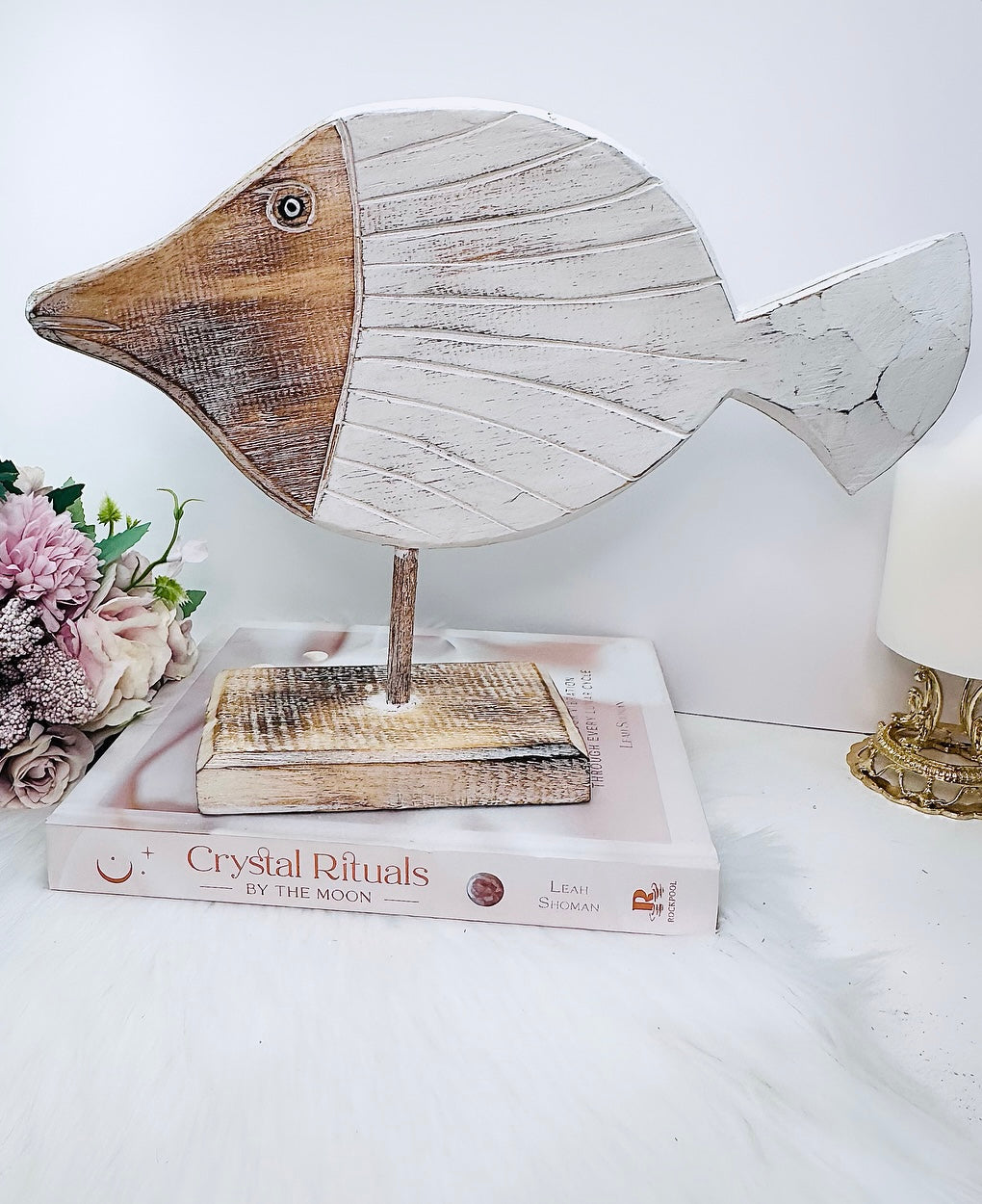 Gorgeous Large Timber Wood Wash Taper Fish 30cm x 24cm