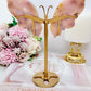 CLASSY & ABSOLUTELY FABULOUS High Grade Druzy Pink Amethyst Butterfly Wings 19.5cm Tall (Inc Stand) On Gold Stand