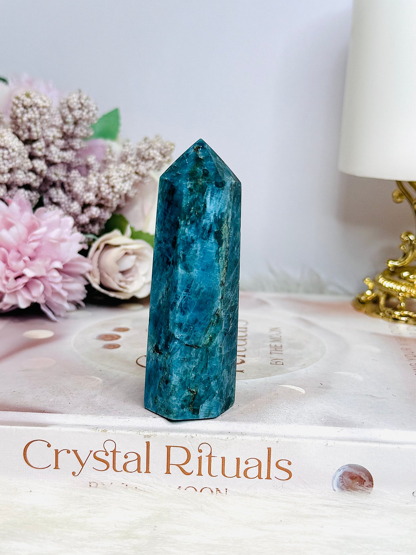 Chunky Blue Apatite Tower 8.5cm