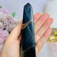 Rare Blue Tigers Eye Tower 12cm