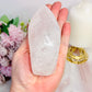 Exquisite Clear Quartz Carved Flame 357grams From Brazil