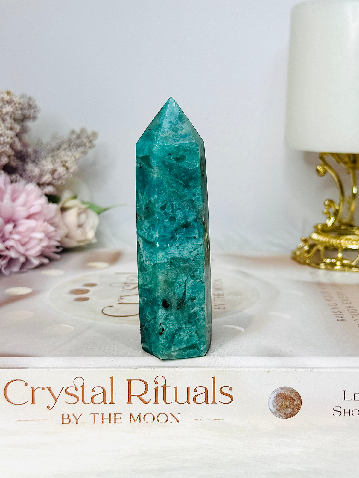Green Smokey Amazonite Tower 9cm