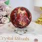 Red Mexican Lace Agate Sphere On Stand 258g