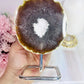 Large Chunky Natural Agate Geode On Stand 14cm