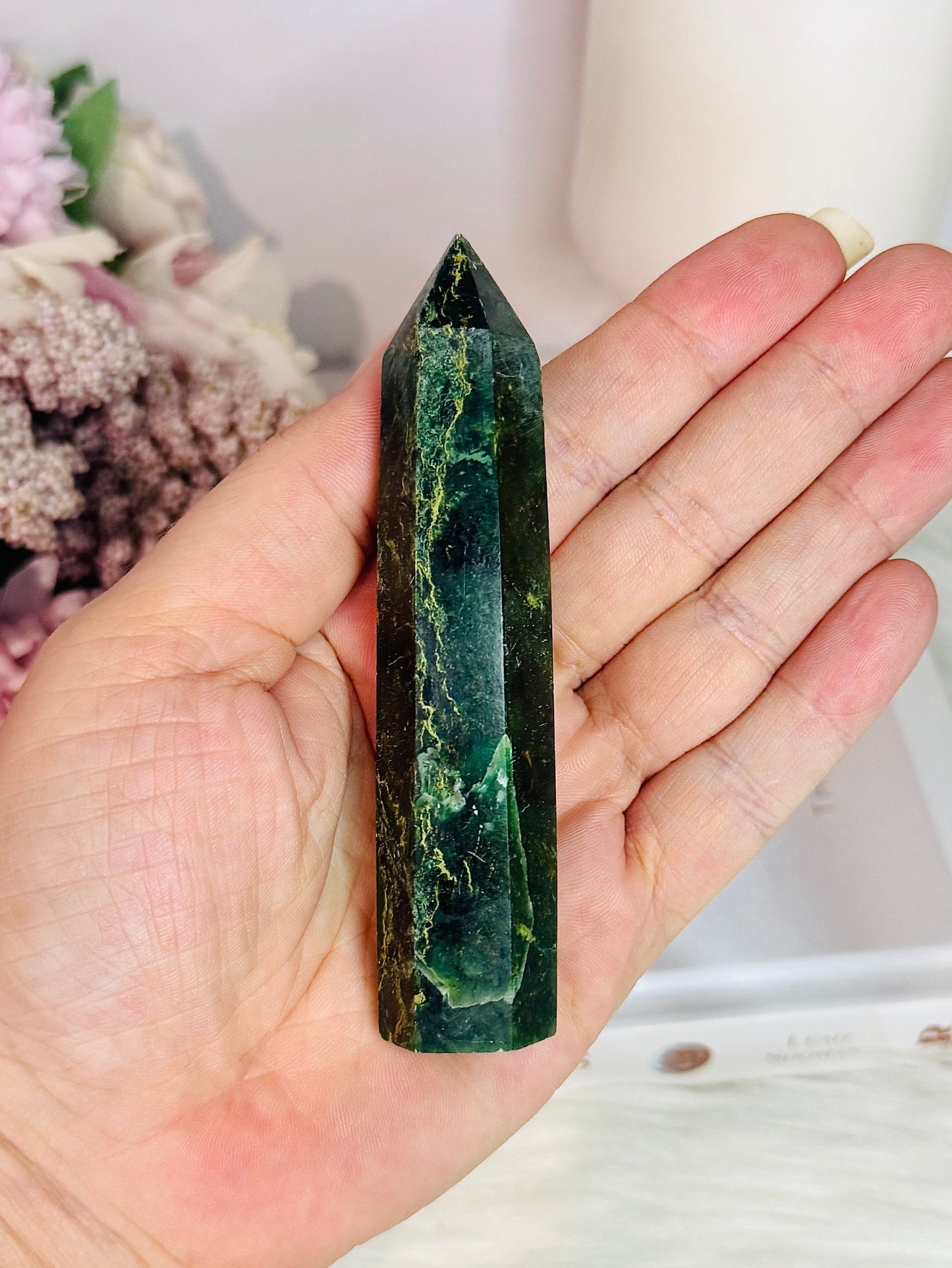 Beautiful 10cm  Emerald Jasper Tower